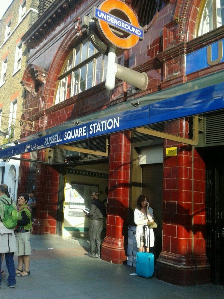 A photo of Russell Square Station