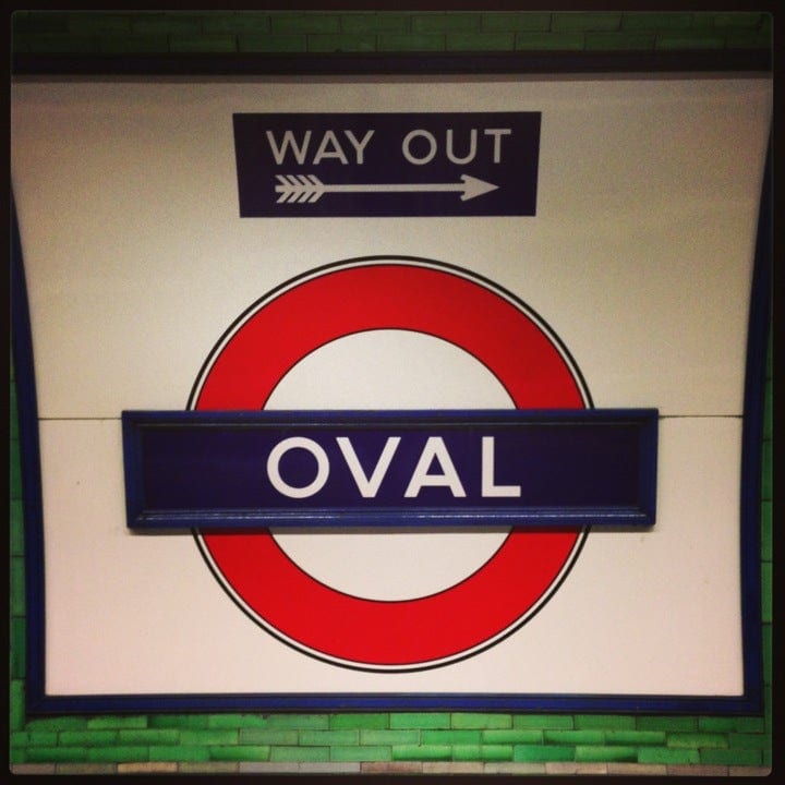A photo of Oval Station