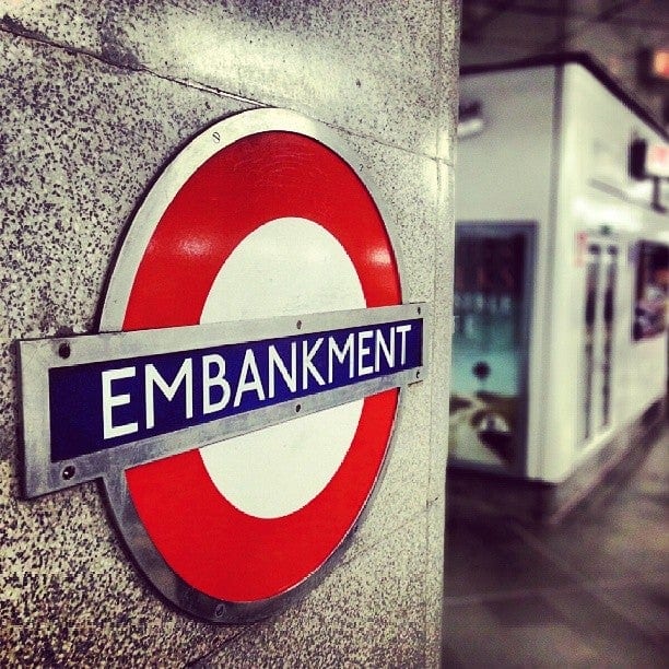 A photo of Embankment Station