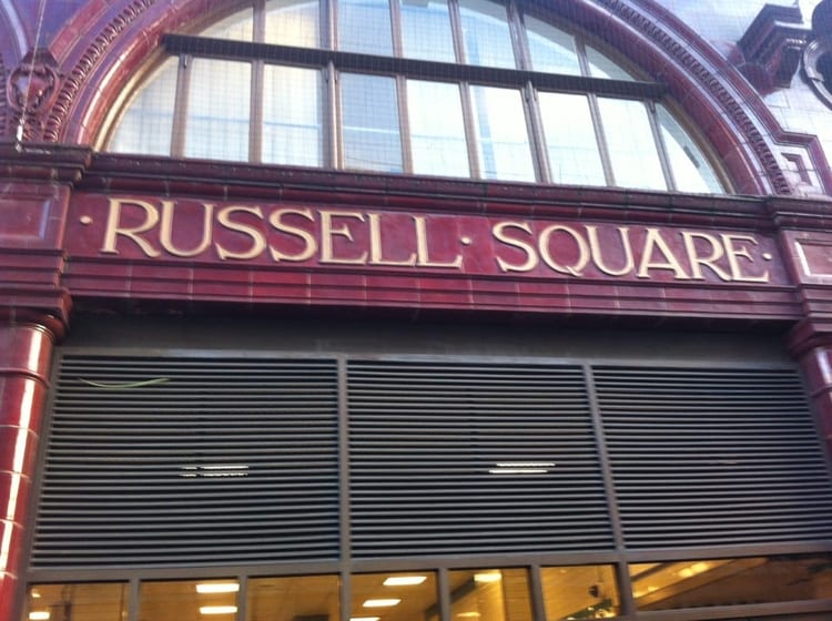 A photo of Russell Square Station
