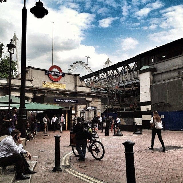 A photo of Embankment Station