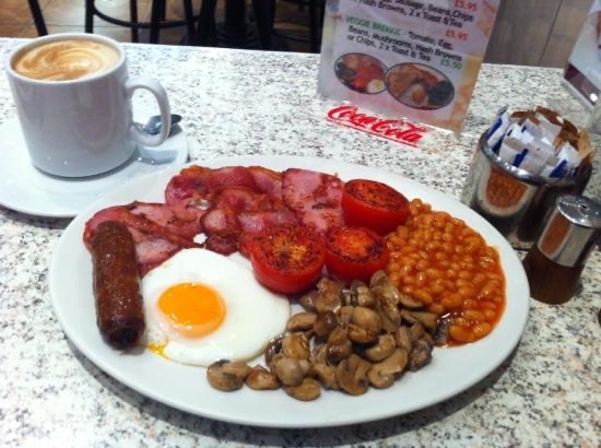 Huge full English breakfast, Franx