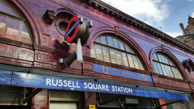 A photo of Russell Square Station