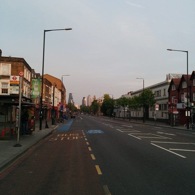 A photo of Stepney Green Station