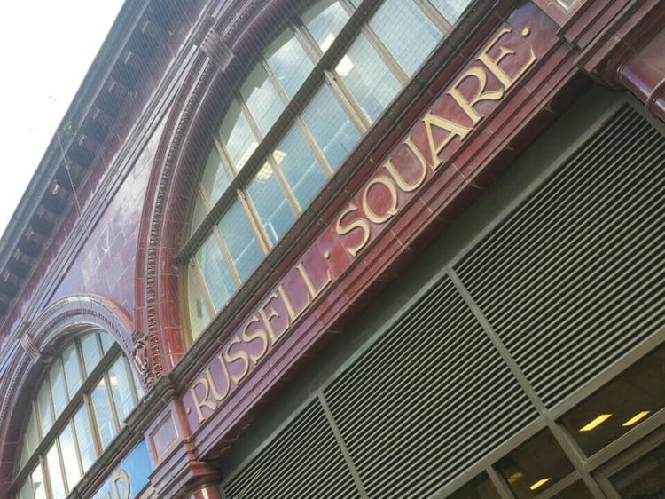A photo of Russell Square Station