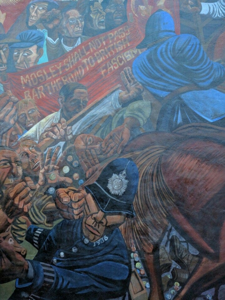 A photo of The Battle of Cable Street Mural