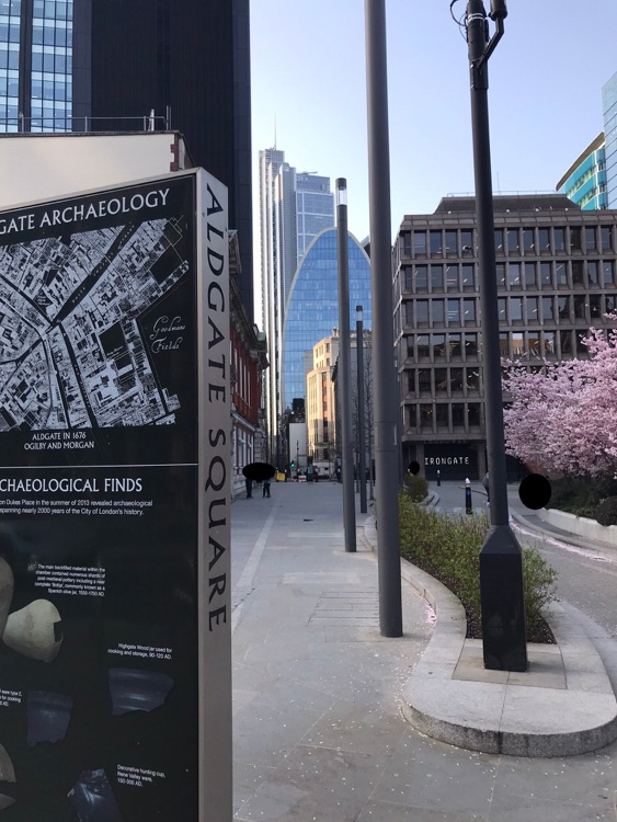 A photo of Aldgate Square