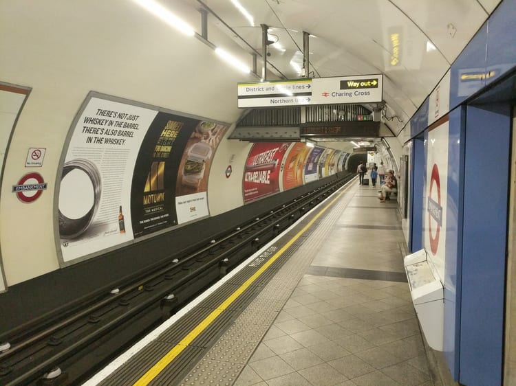 A photo of Embankment Station