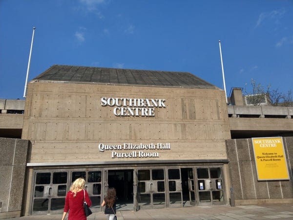 A photo of Queen Elizabeth Hall