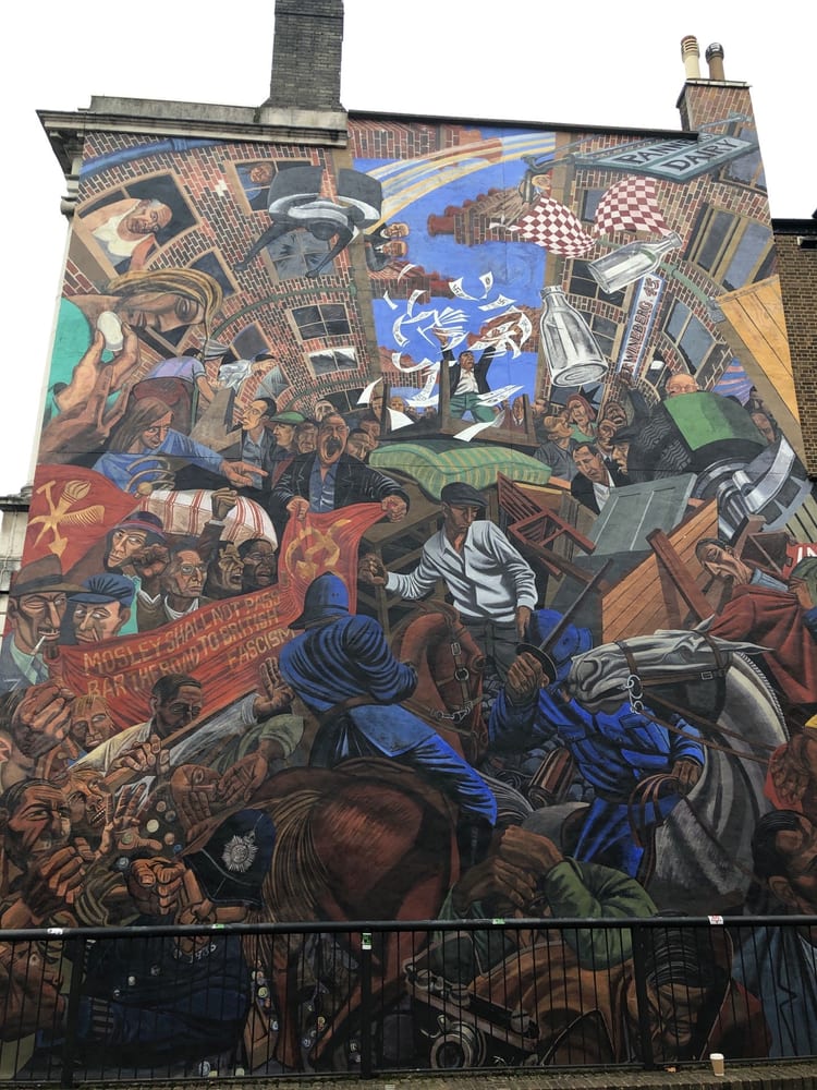 A photo of The Battle of Cable Street Mural
