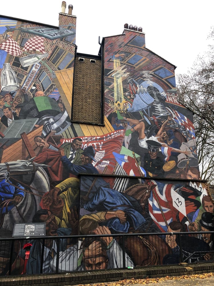 A photo of The Battle of Cable Street Mural
