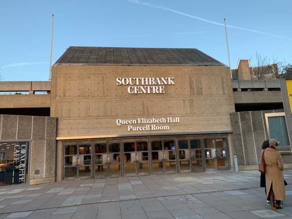 A photo of Queen Elizabeth Hall