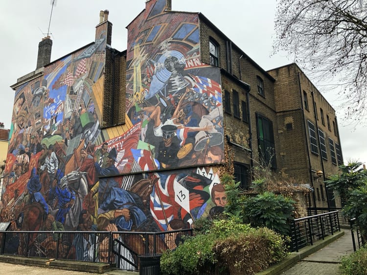 A photo of The Battle of Cable Street Mural