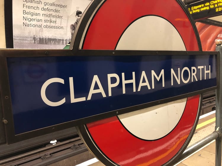 A photo of Clapham North Station