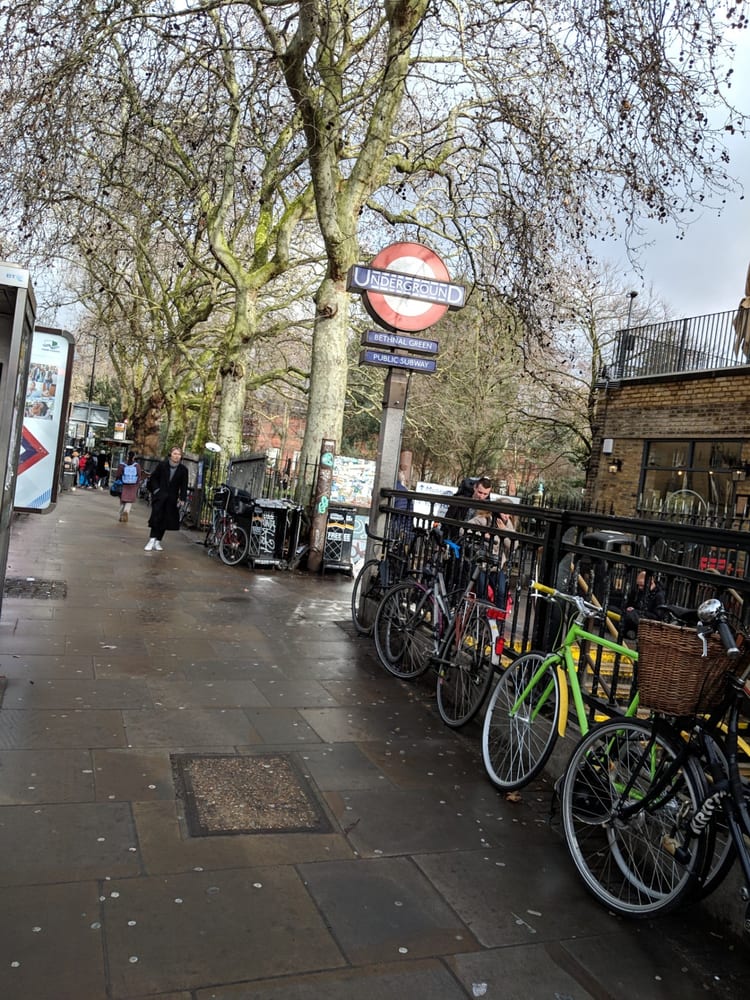 A photo of Bethnal Green Station
