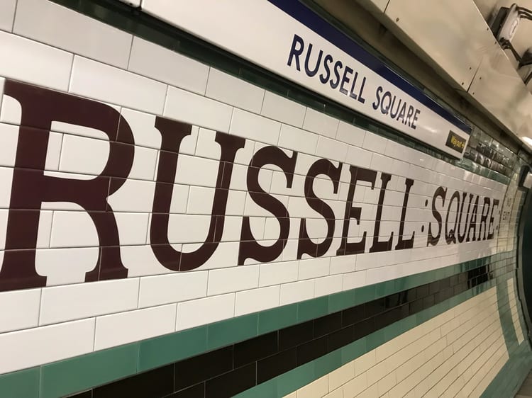 A photo of Russell Square Station