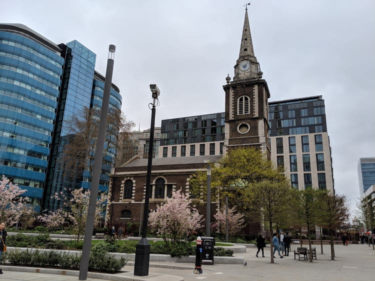 A photo of Aldgate Square