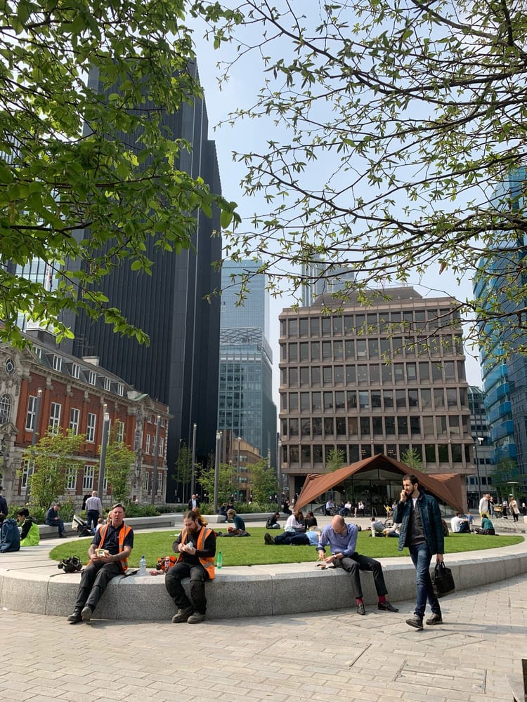 A photo of Aldgate Square