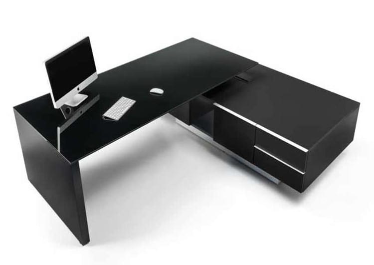 Modi Black Glass desks