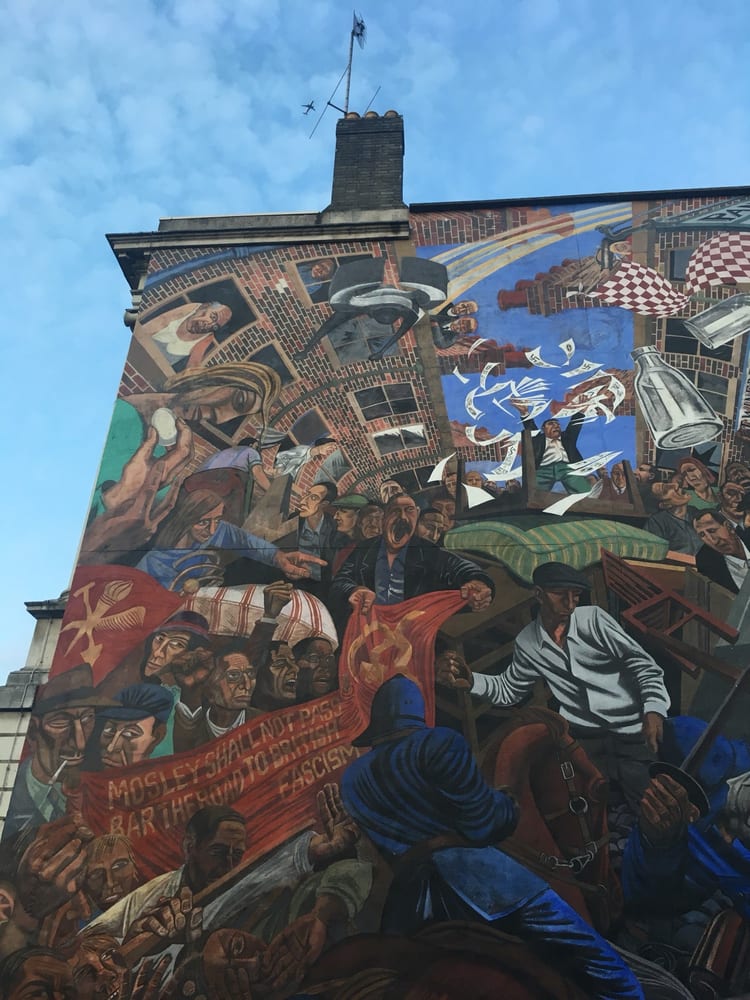 A photo of The Battle of Cable Street Mural