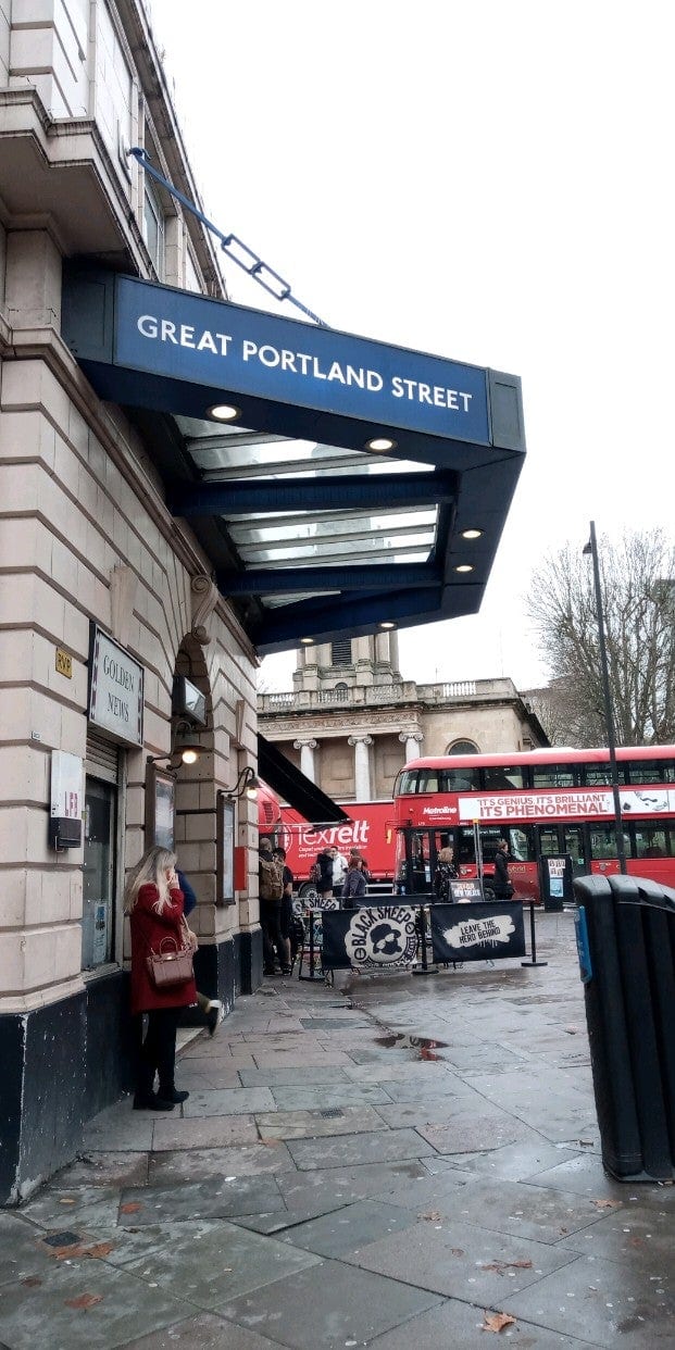 A photo of Great Portland Street Station