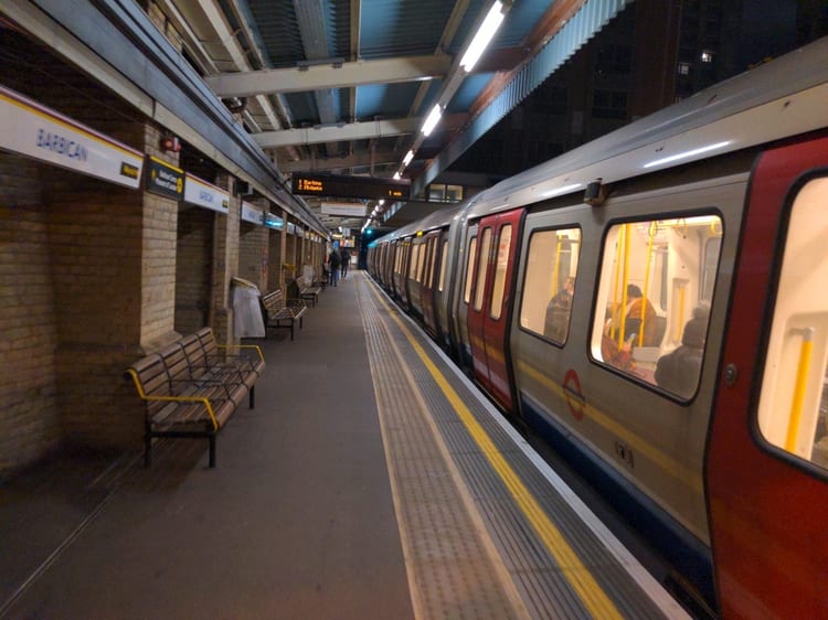 A photo of Barbican Station