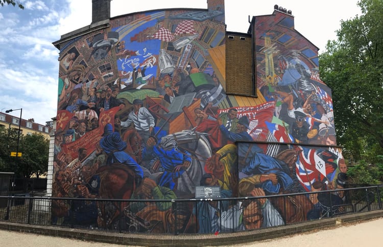 A photo of The Battle of Cable Street Mural