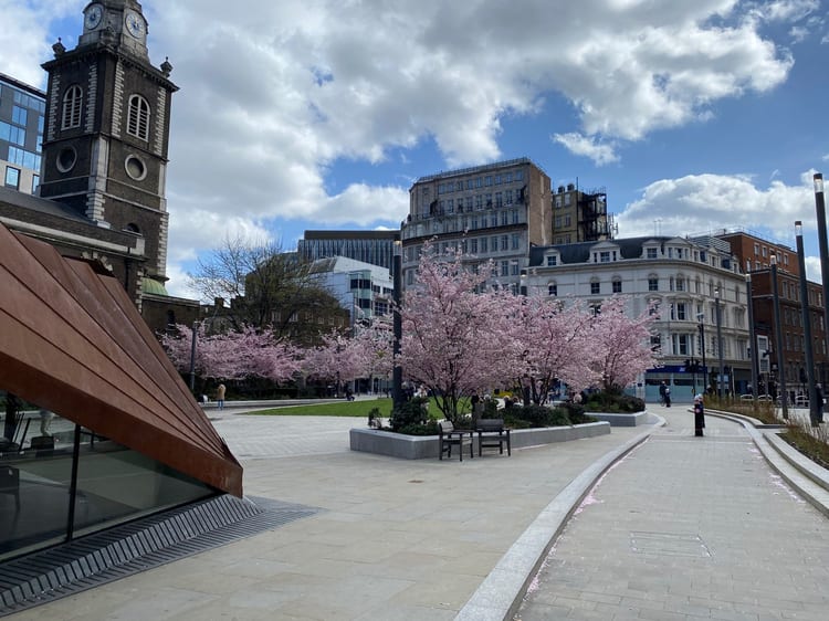 A photo of Aldgate Square
