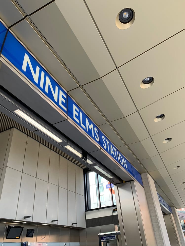 A photo of Nine Elms Station
