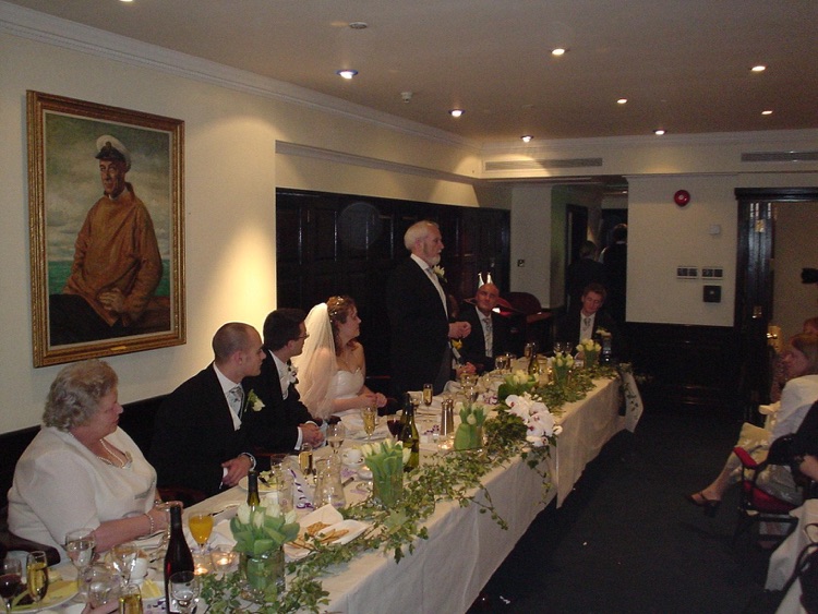 Father of the bride gives his speech