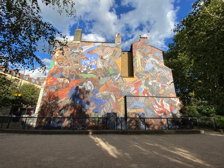 A photo of The Battle of Cable Street Mural