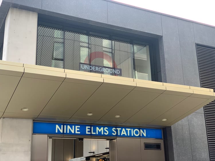 A photo of Nine Elms Station