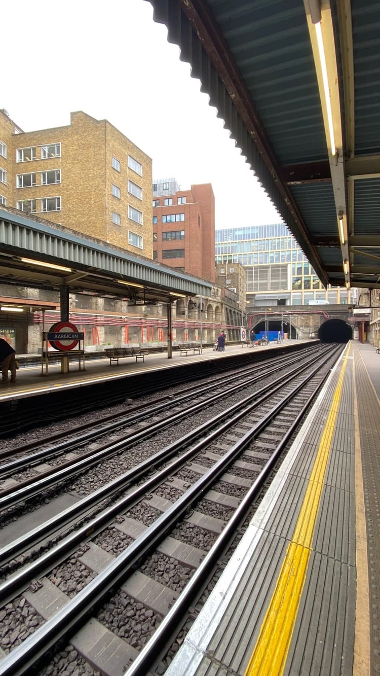 A photo of Barbican Station