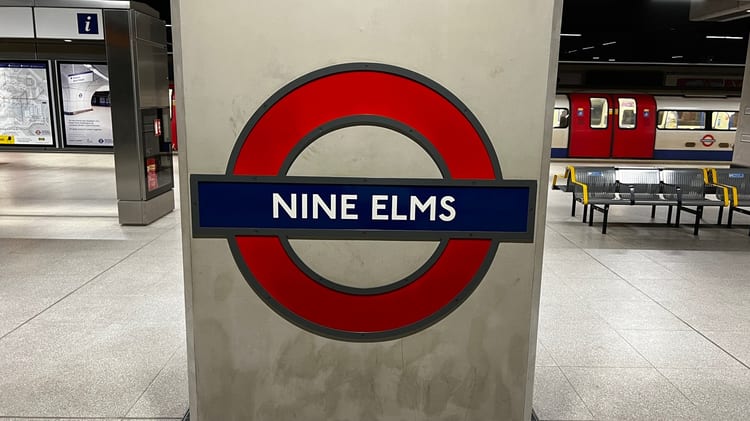 A photo of Nine Elms Station