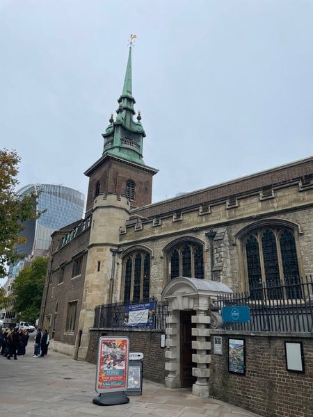 A photo of All Hallows by the Tower