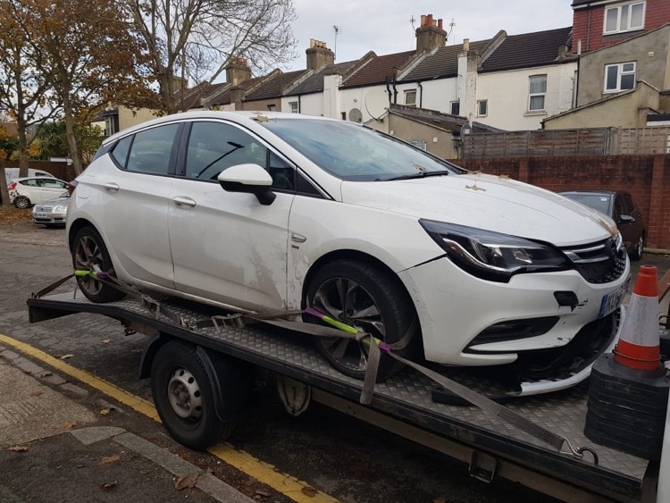 Vauxhall Astra front damage