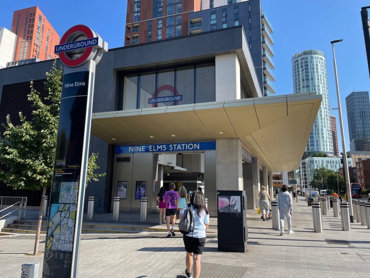 A photo of Nine Elms Station