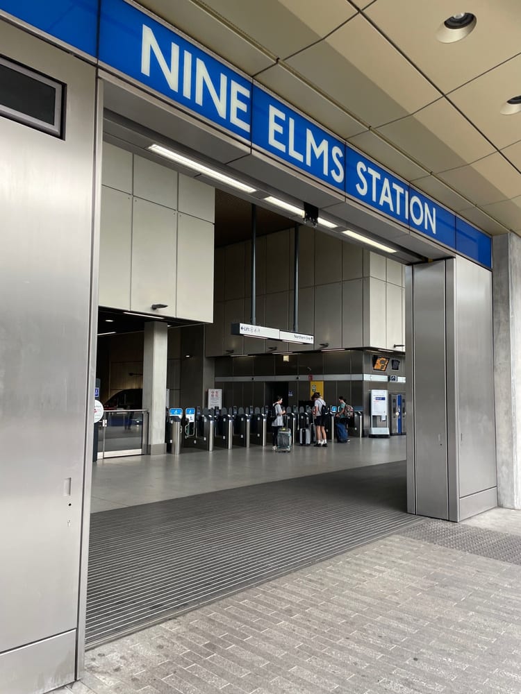 A photo of Nine Elms Station