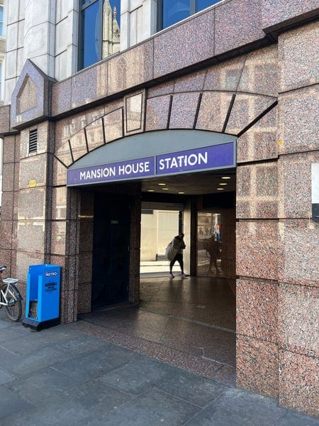 A photo of Mansion House Station
