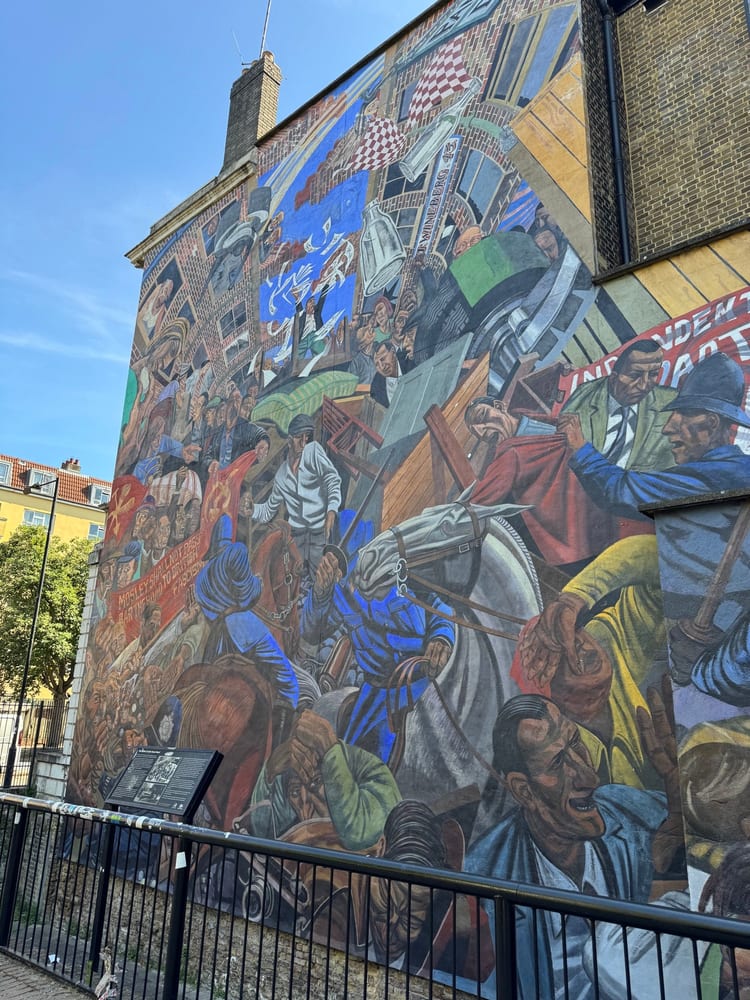A photo of The Battle of Cable Street Mural