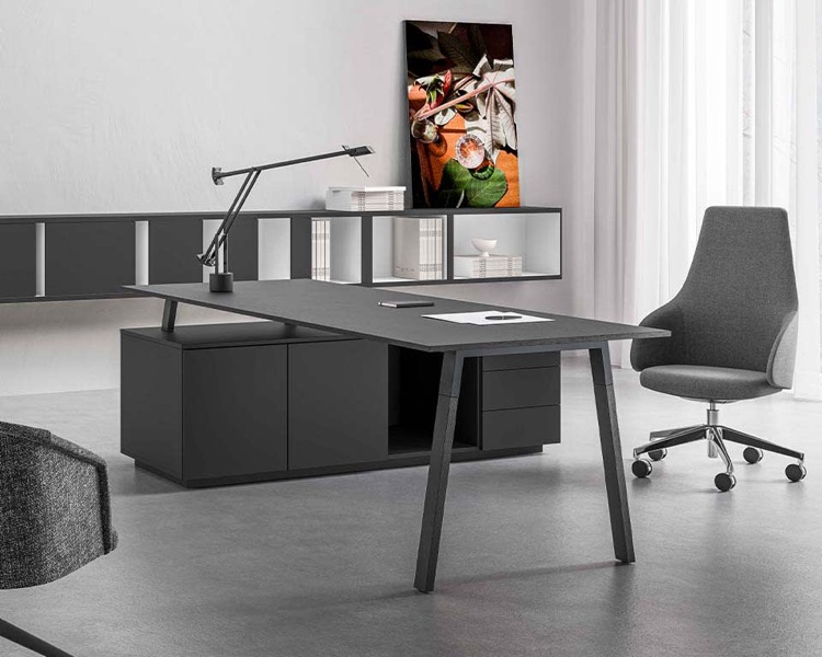 Executive desks with real wood desk tops