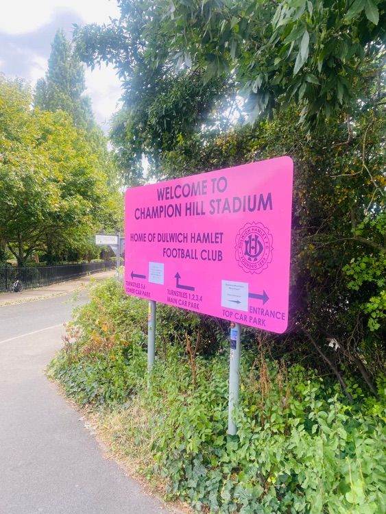 A photo of Champion Hill Stadium