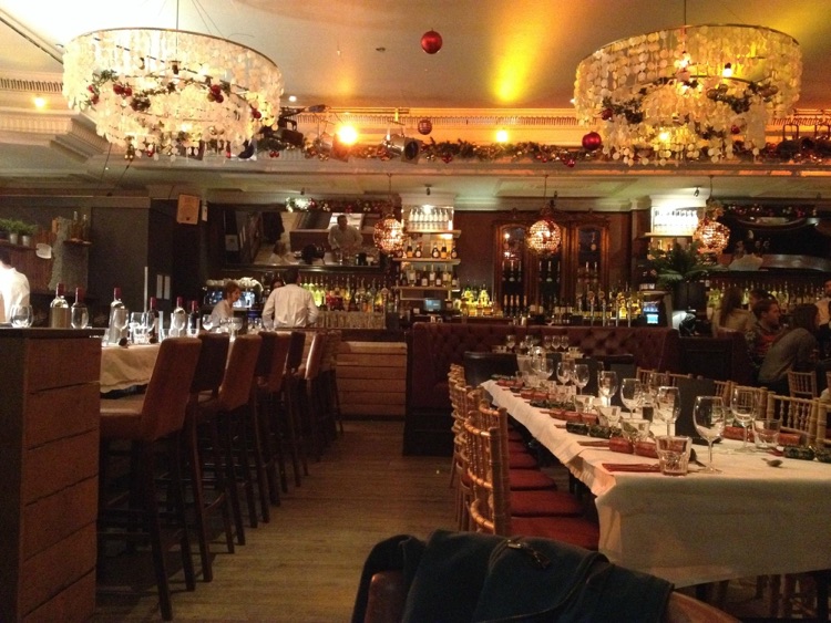 Layout of the restaurant changed to set up for xmas parties - very nice