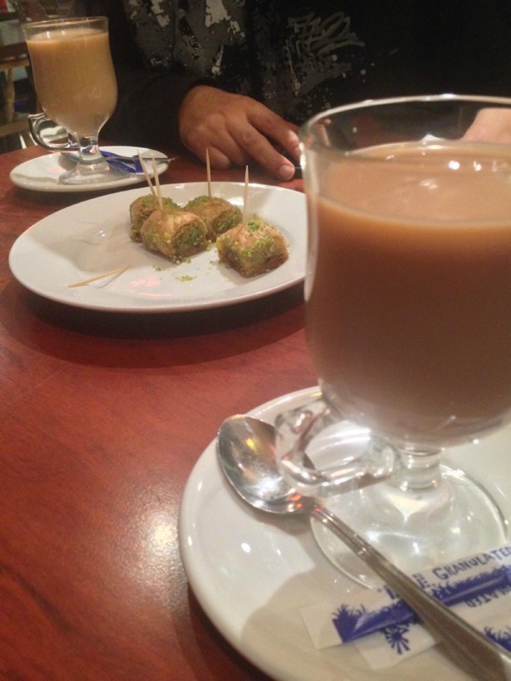 Baklava and english tea - perfect