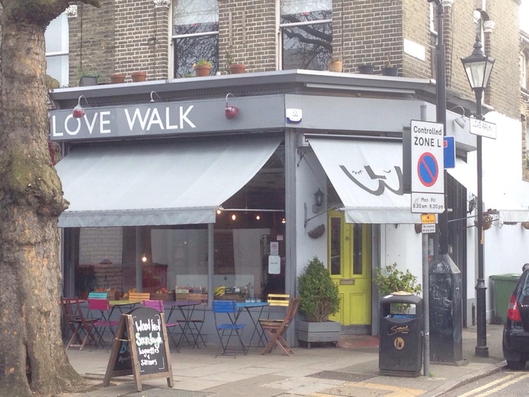 The lovely love walk cafe.