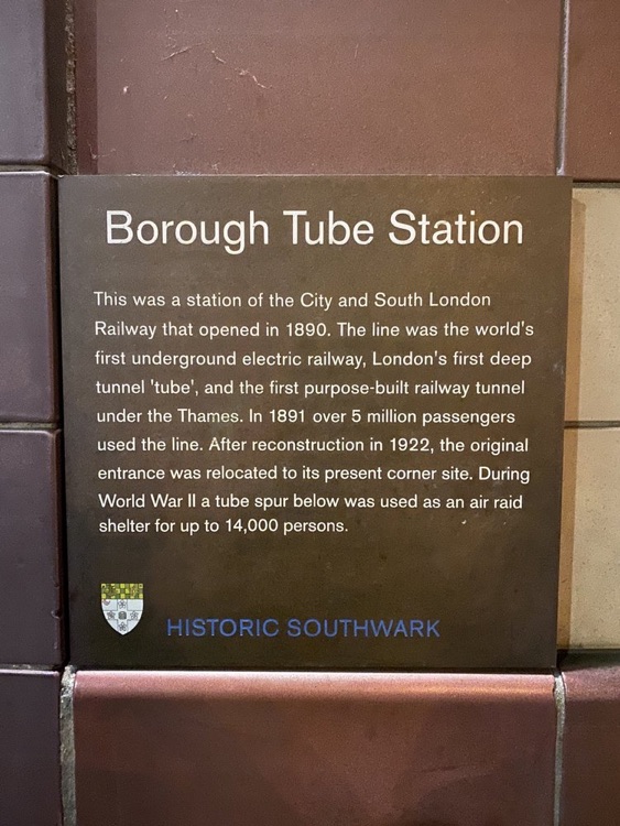 History of Borough Tube Station