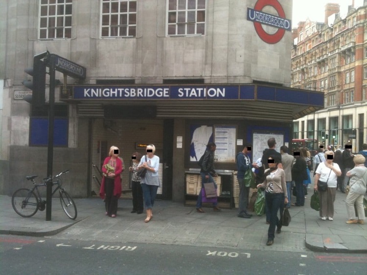 One of the street level entrances