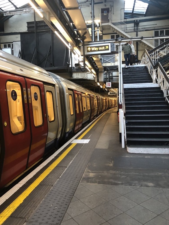 A photo of Aldgate Station