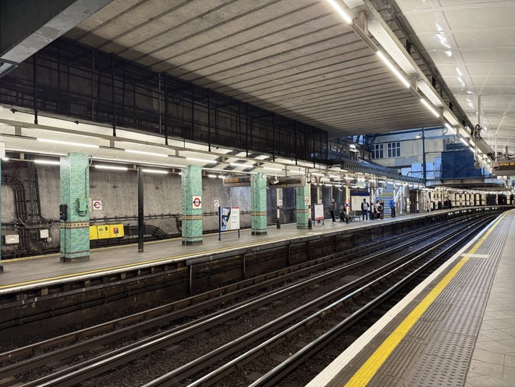 A photo of Aldgate Station