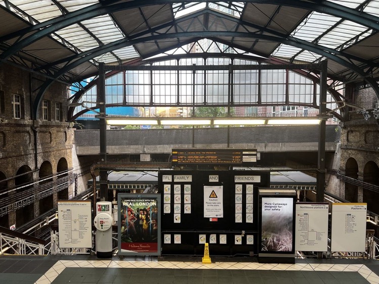 A photo of Aldgate Station